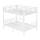 preview thumbnail 5 of 10, White Metal Full over Full Bunk Bed with Under Bed Storage and Safety Guardrails