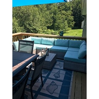 BroyerK 7 piece Sectional Patio Outdoor Furniture Set