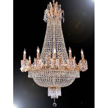 Swarovski Crystal Trimmed French Empire Chandelier Lighting With 12 Lights