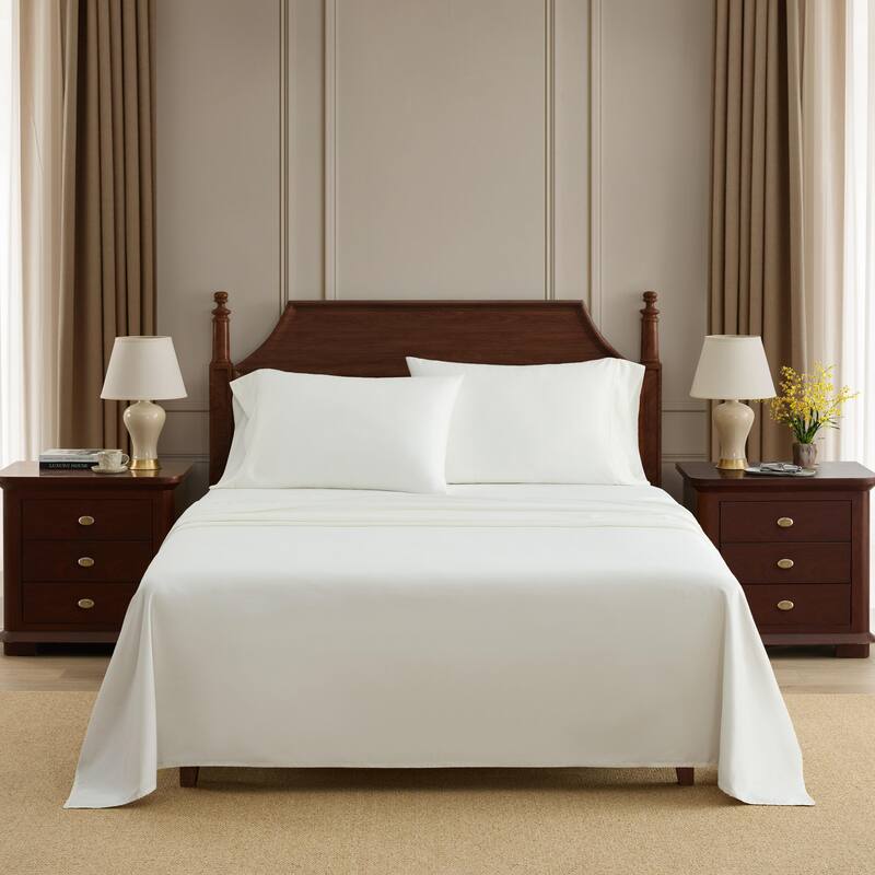 Martha By Martha Stewart Classic Elegance Solid Cotton Sheet Set