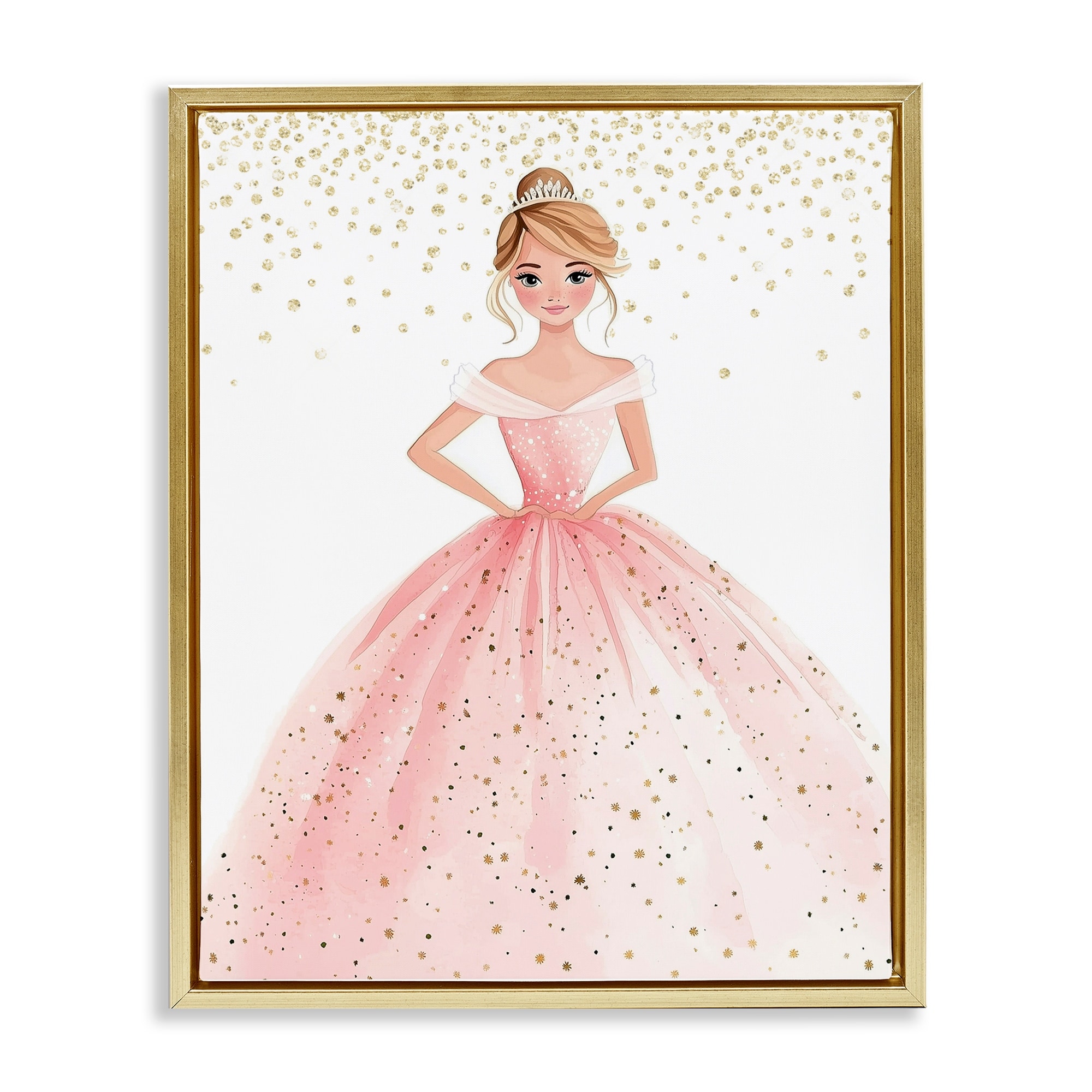 Stupell Elegant Princess Dream Framed Floater Canvas Wall Art Design By Christine Simpson Art