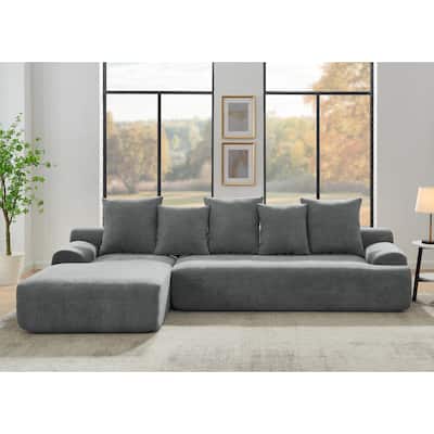 Modern Upholstered L-Shape Sectional Sofa Couch