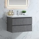 preview thumbnail 9 of 21, Floating Bathroom Vanity 24"-48" – Cement Gray Finish, White Integrated Sink 30 inch Vanity