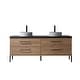 preview thumbnail 41 of 78, Trento Bath Vanity with Sintered Stone Top with Concrete Sink (C) 72 in. - North American Oak-No Mirror