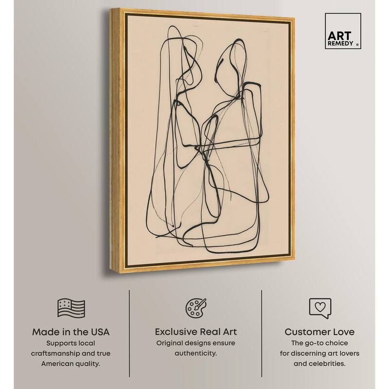Embrace of Lines I Canvas by Art Remedy