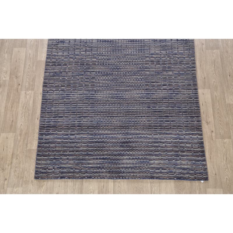 Modern Moroccan Oriental Foyer Size Area Rug Wool Handmade Carpet - 5'4" x 7'6"