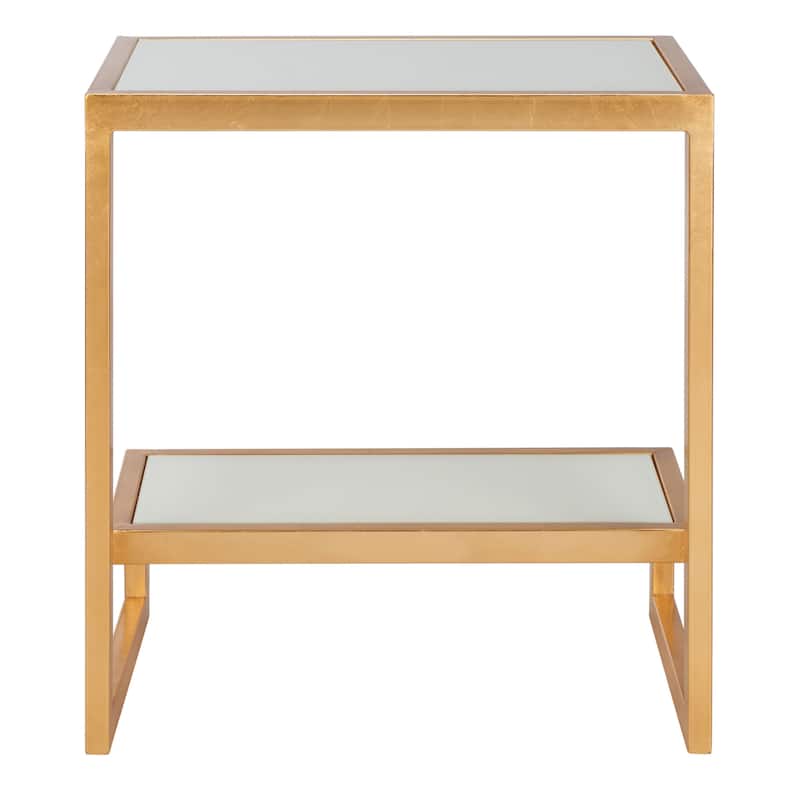 SAFAVIEH Treasures Cherie Gold/ Mirror Top Accent Table - 19.7" x 13.7" x 21.5" - 20Wx14Dx22H