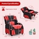 preview thumbnail 5 of 47, Gymax Gaming Recliner Sofa PU Leather Armchair for Kids Youth w/