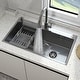 preview thumbnail 7 of 19, Stainless Steel Drop In Single Bowl Kitchen Sinks with Faucet