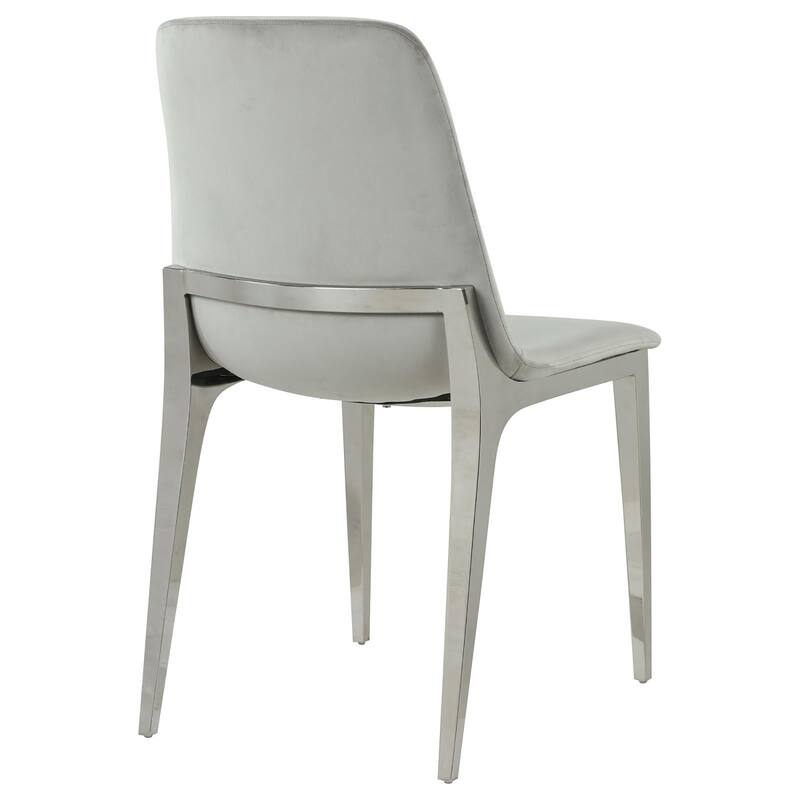 Light Grey and Chrome Side Chairs (Set of 4)