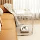 Vioelpeu Acrylic Sofa Side C Shaped Table - Clear