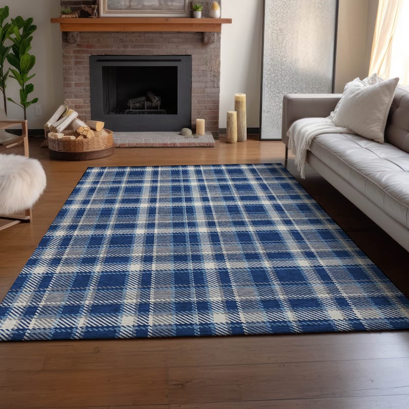Premium Washable Super Soft Plaid Mayfield Rug