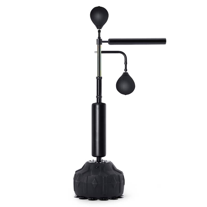 Boxing Speed Trainer, Punching Bag with Stand, Reflex Boxing Bag for Teens & Adults, Height Adjustable - Black