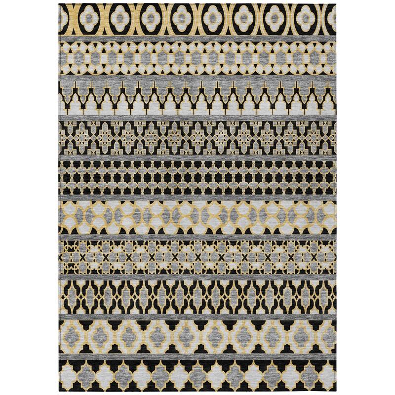 Machine Washable Indoor/ Outdoor Chantille Boho Stripe Rug