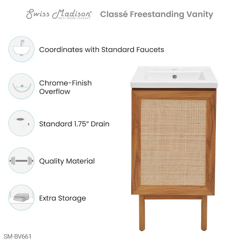 Classe Bathroom Vanity in Oak