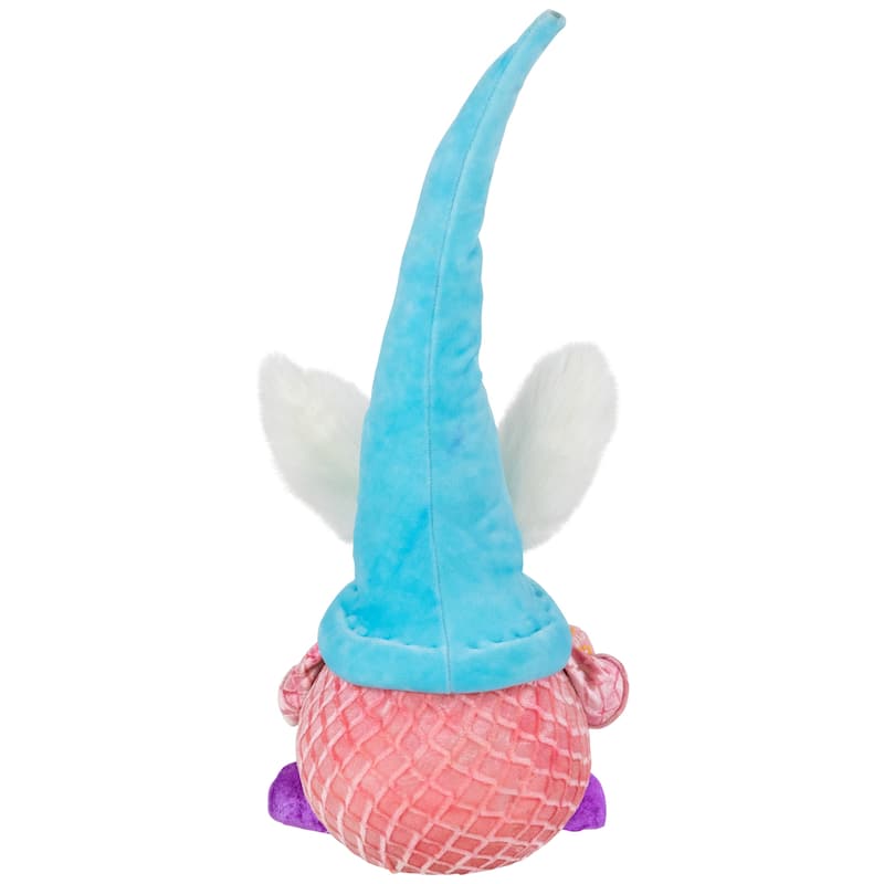 Girl Gnome Girl with Bunny Ears Easter Figure - 18.25" - Blue and Pink