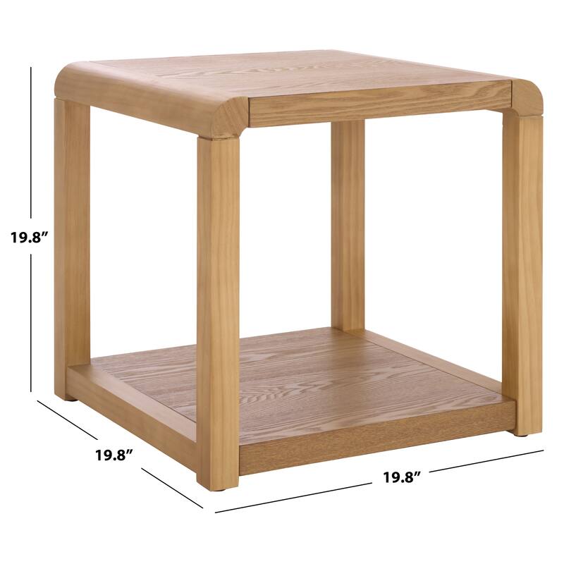 SAFAVIEH Home Omara 2 Tier Side Table - 20"W x 20"D x 20"H