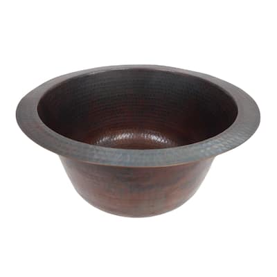 12" Copper Bath Sink Perfect for RV's, Horse Trailers & Wine/Whisky Barrels by SimplyCopper - 12" x 6"