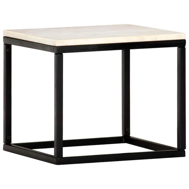 vidaXL Coffee Table End Table Side Sofa Table Real Stone with Marble Texture