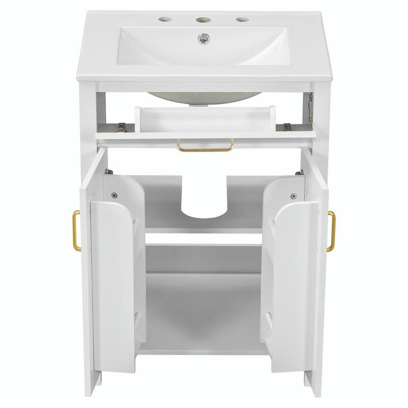 24" Bathroom Vanity Combo with Ceramic Sink