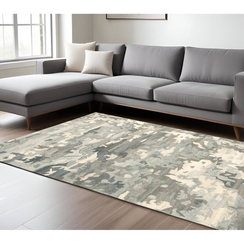 HomeRootsAbstract Modern Rectangle Area Rug - 120.08' X '96.06' X '0.43