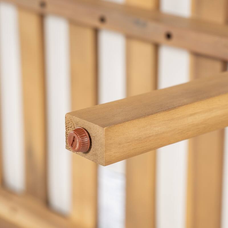 Christopher Knight Home - Outdoor Acacia Wood 3-Seater Sofa with Rope Arms and Cushions