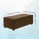 preview thumbnail 28 of 55, Stretch Foot Stool Cover Rectangular Square Foot Stool Slipcover Dark Brown - 51.18"-62.99"
