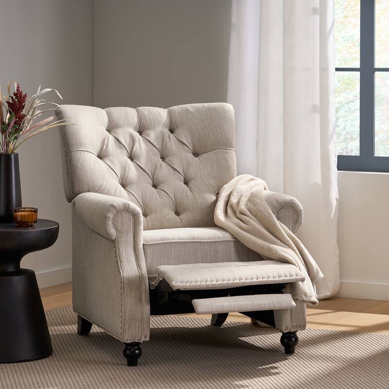 Recliner Chair, Contemporary Push-back Recliner