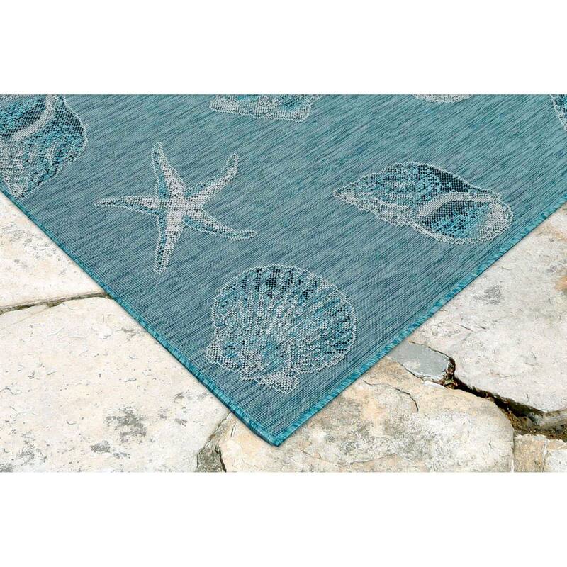 Liora Manne Carmel Shells Casual Indoor/ Outdoor Flat Area Rug