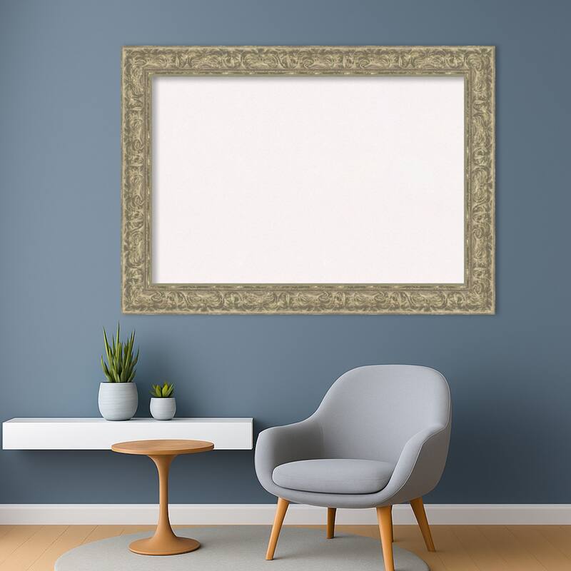 Luxe Antique Silver Framed Cork Board - Bulletin Board, Organization Board, Pin Board