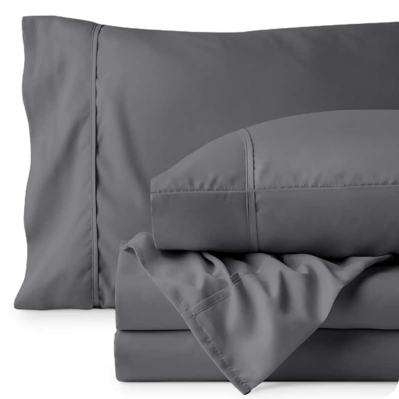 Bare Home Microfiber Deep Pocket Sheet Set w/ 2 Extra Pillowcases
