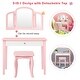 preview thumbnail 16 of 16, Costway Kids Vanity Set Princess Makeup Dressing Play Table Set - See Details