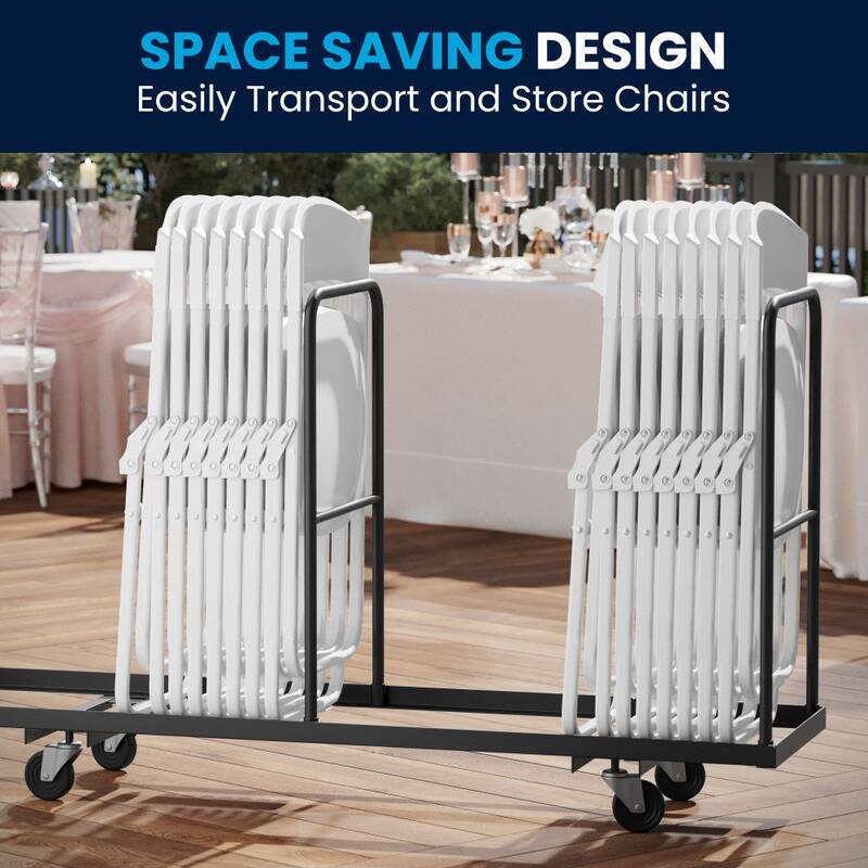 2 Pack 500 lb. Capacity Heavy Duty Plastic Folding Chair