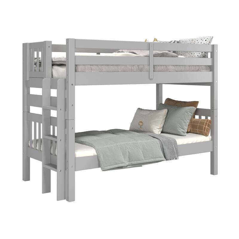 Taylor & Olive Trillium Twin over Twin Bunk Bed with End Ladder