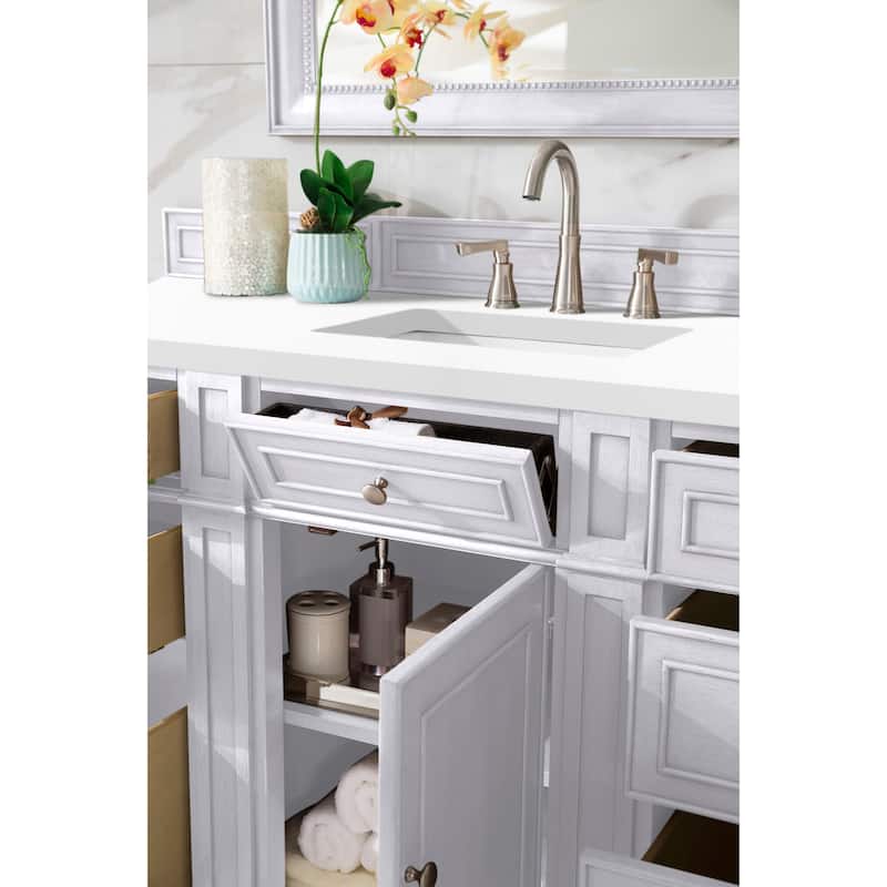 James Martin Vanities Bristol 60" Single Vanity, Bright White