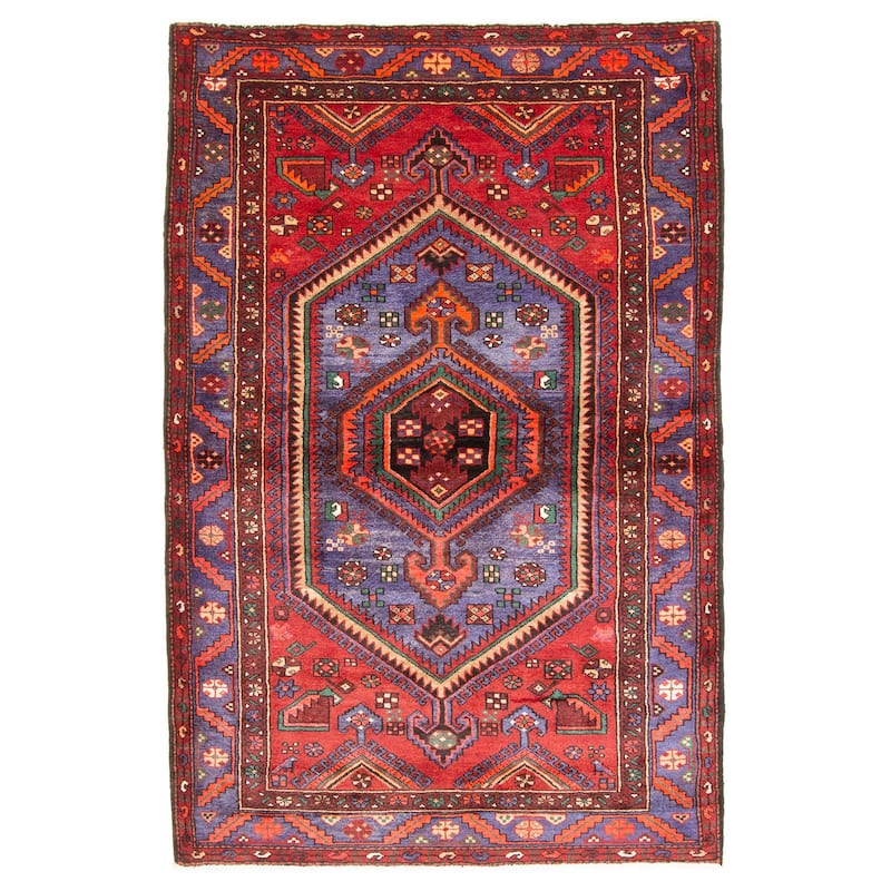 ECARPETGALLERY Hand-knotted Andelz Red Wool Rug - 4'7 x 7'1