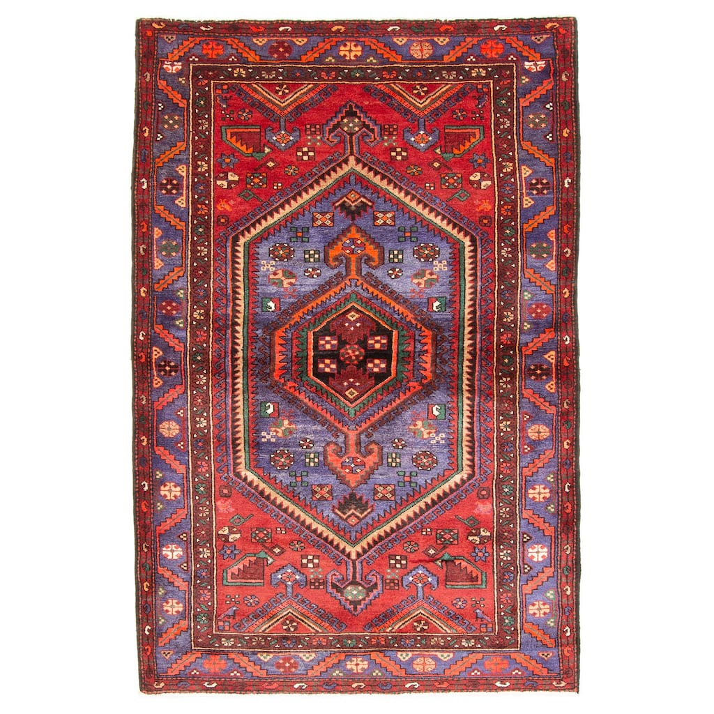 ECARPETGALLERY Hand-knotted Andelz Red Wool Rug - 4'7 x 7'1