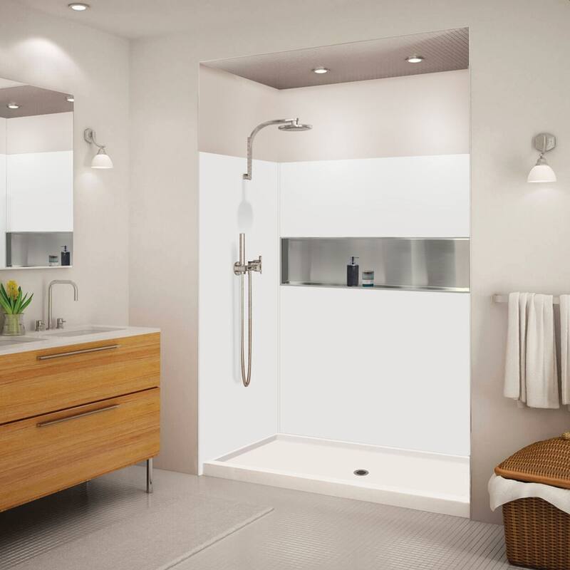 Transolid Expressions 32-in X 60-in X 72-in Glue to Wall Shower/Walls - 60" x 32" x 72" - 60" x 32" x 72"