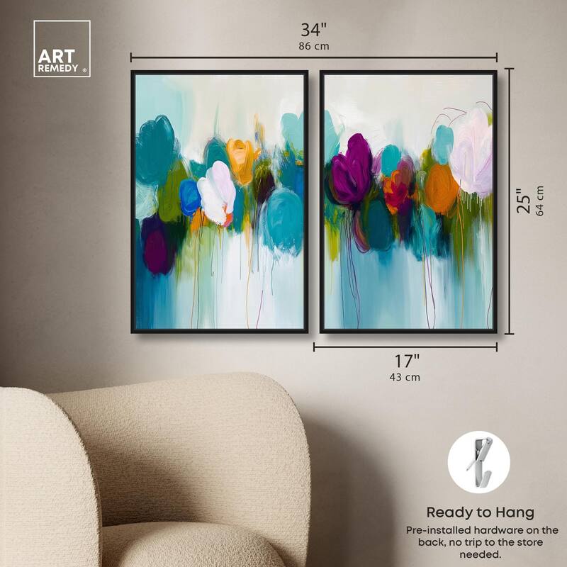 Expressive Flow II Canvas Set of 2 by Art Remedy
