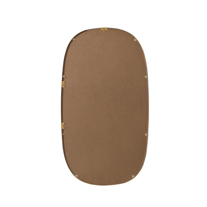 Indigo Home Metal Frame Oval Mirror 20x36 Inch