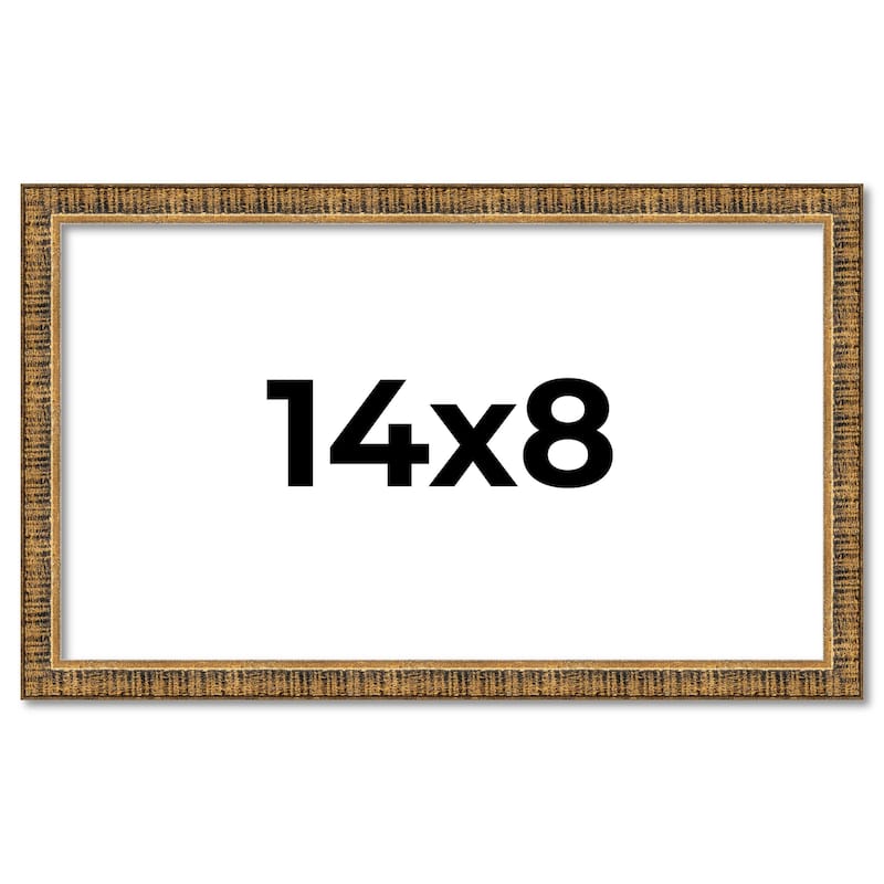 Photo Size Textured Gold Picture Frame - UV Acrylic, Foam Board Backing ...