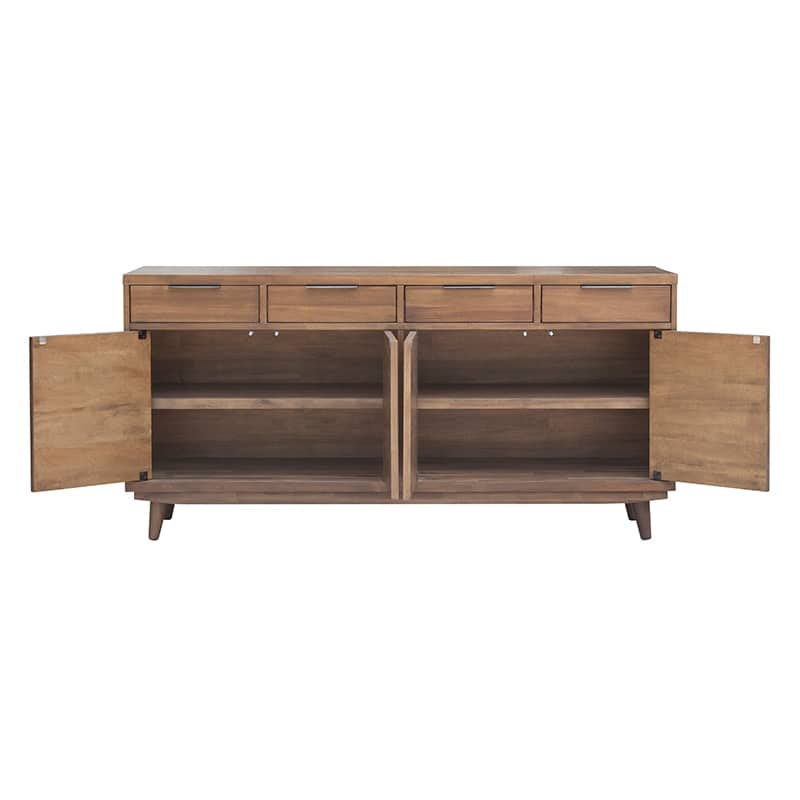 NPD Furniture Piero Chevron Buffet with 4 Drawers and 4 Doors