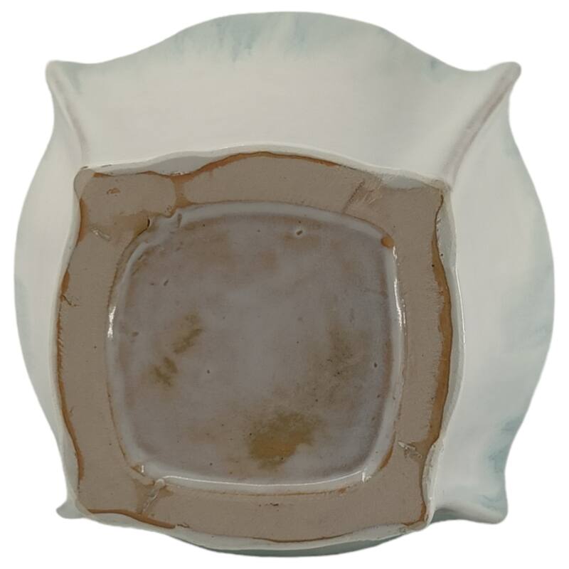 Stoneware Ceramic Decorative Vase with Ocean-Inspired Glaze Finish