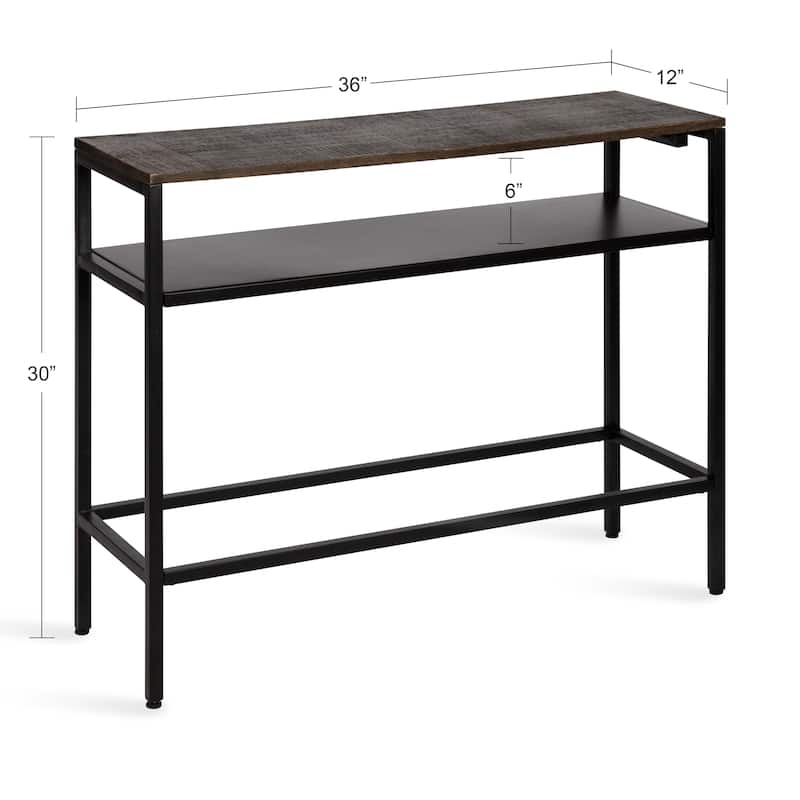 Kate and Laurel Westbrook Wood and Metal Console Table - 36x12x30