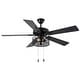 preview thumbnail 7 of 12, Roisin River of Goods Black 52 in. Ceiling Fan With 2 LED Lights - 52" x 52" x 13.75"/18.75"