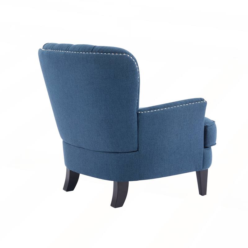 Upholstered Lounge Chair with Nailhead Trim