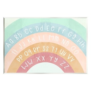 Stupell Alphabet Letters on Rainbow Wall Plaque Art Design by Lil' Rue ...