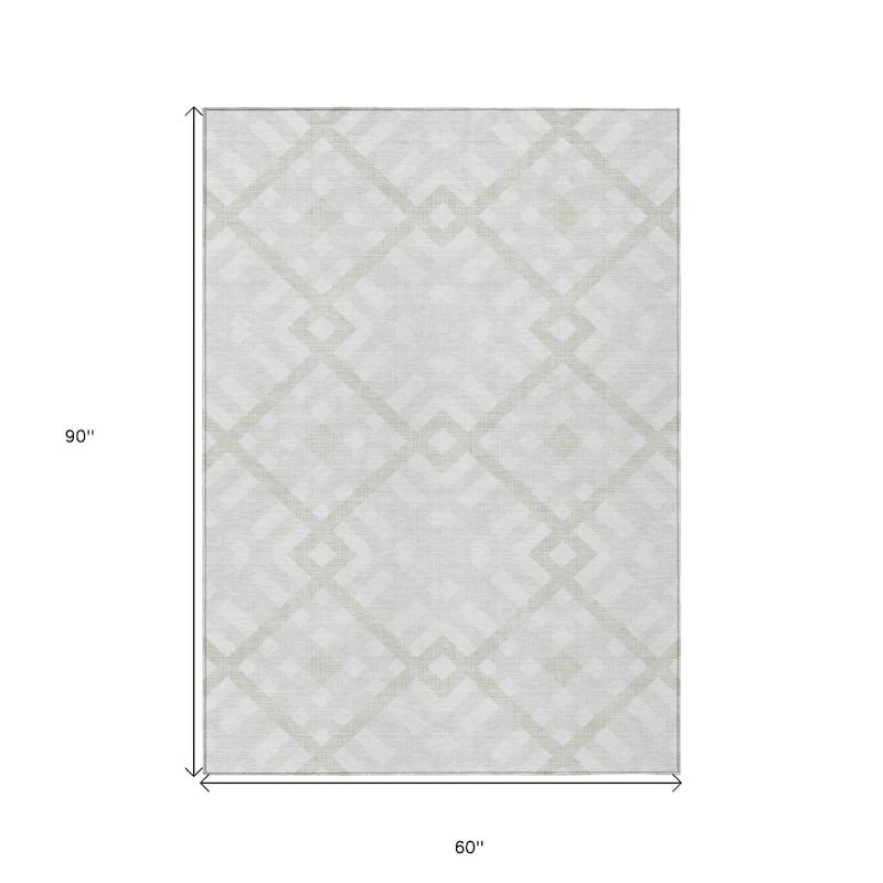 HomeRoots Geometric Transitional Rectangle Outdoor Rug