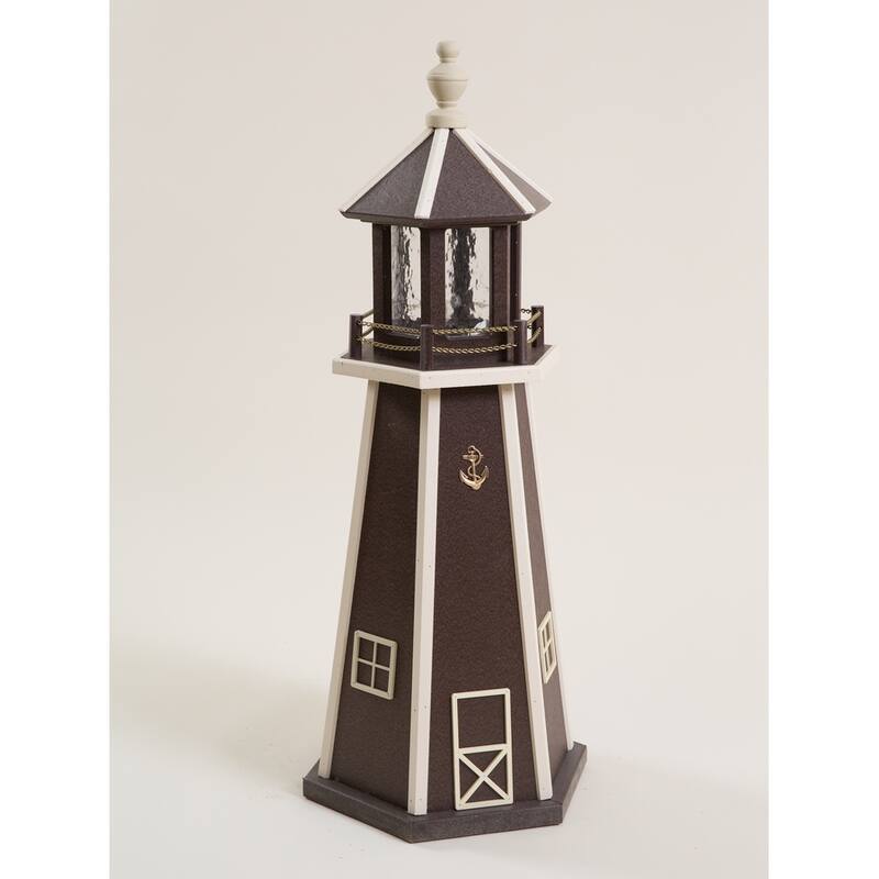 Poly Lighthouse - 3 Foot - Brown/Beige