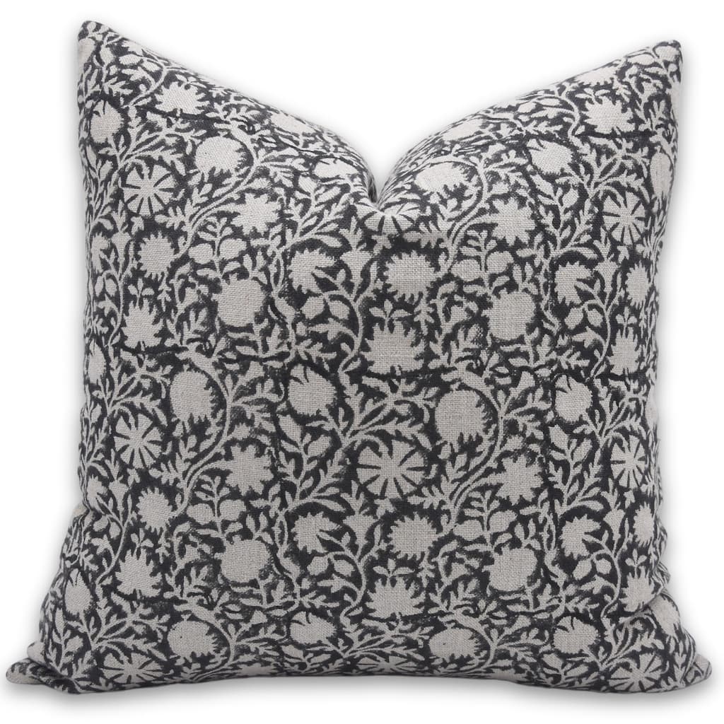 Fabdivine Linen Square Block print pillow Cover